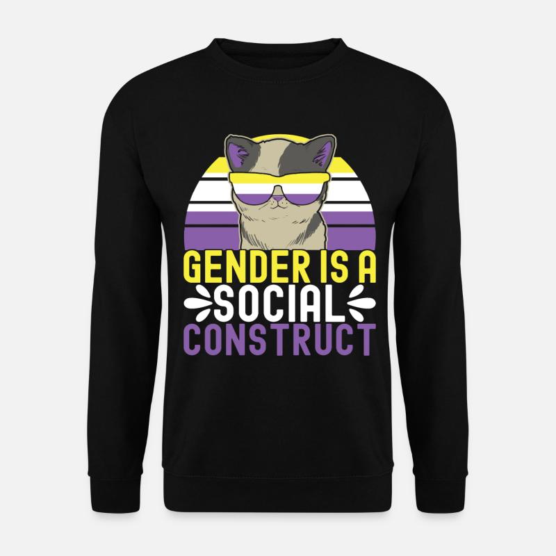 Non Binary Pride Genderqueer - Unisex Sweatshirt - black