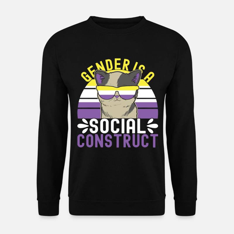 Non Binary Pride Genderqueer - Unisex Sweatshirt - black