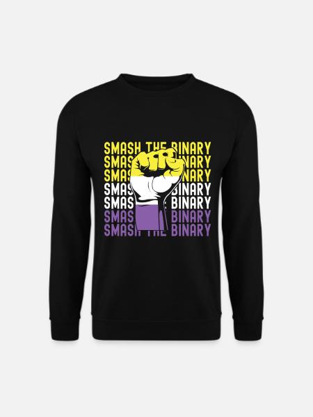 Non Binary Pride Genderqueer - Unisex Sweatshirt - black