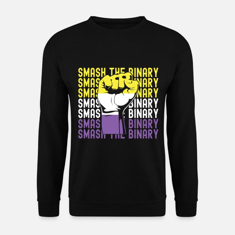 Non Binary Pride Genderqueer - Unisex Sweatshirt - black
