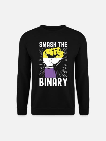 Non Binary Pride Genderqueer - Unisex Sweatshirt - black