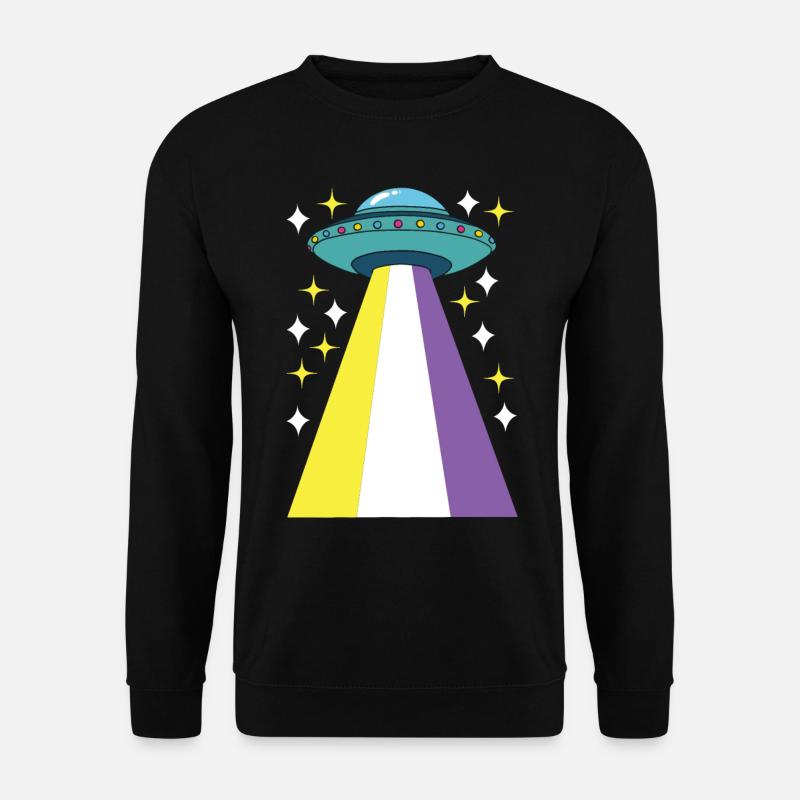 Non Binary Pride Genderqueer - Unisex Sweatshirt - black