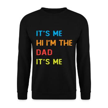 C'est moi, Bonjour je suis le Papa, C'est moi - Sweat-shirt Unisexe - noir - Devant - Alina (178cm) & Michal (187cm)