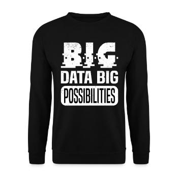 Internet Des Objets IOT Programmeur Admin IT - Sweat-shirt Unisexe - noir - Devant - Alina (178cm) & Michal (187cm)