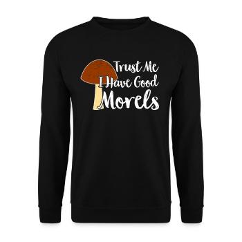 Cueilleur de champignons chasseur de champignons amateur de champignons champignons ferme - Sweat-shirt Unisexe - noir - Devant - Alina (178cm) & Michal (187cm)