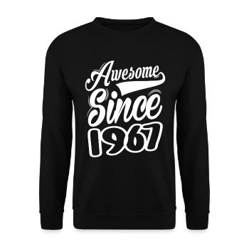 Awesome Since 1967 - Unisex Sweatshirt - black - Front - Alina (178cm) & Michal (187cm)