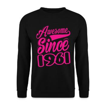 Awesome Since 1961 - Unisex Pullover - Schwarz - Vorne - Alina (178cm) & Michal (187cm)