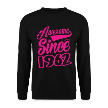 Awesome Since 1962 - Unisex Sweatshirt - black - Front - Alina (178cm) & Michal (187cm)