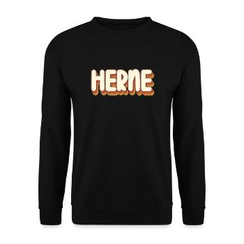 Hernerin Herner Herne - Unisex Sweatshirt - black - Front - Alina (178cm) & Michal (187cm)