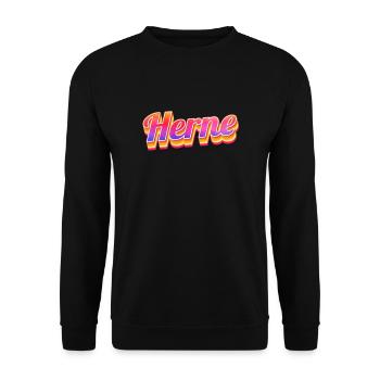 Hernerin Herner Herne - Unisex Sweatshirt - black - Front - Alina (178cm) & Michal (187cm)
