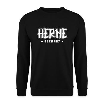 Hernerin Herner Herne - Unisex Sweatshirt - black - Front - Alina (178cm) & Michal (187cm)