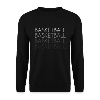 Basketball lettering - Unisex Sweatshirt - black - Front - Alina (178cm) & Michal (187cm)