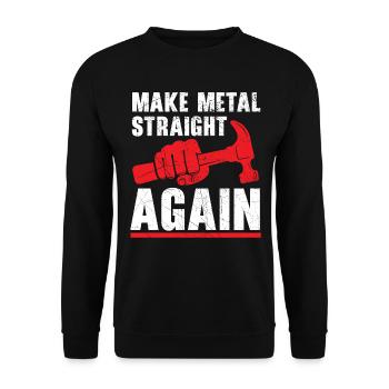 Metall wieder gerade machen Autolackierer - Unisex Pullover - Schwarz - Vorne - Alina (178cm) & Michal (187cm)