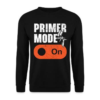 Primer mode in car painting car painter - Unisex Sweatshirt - black - Front - Alina (178cm) & Michal (187cm)