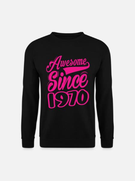 Awesome Since 1970 - Unisex Sweatshirt - black