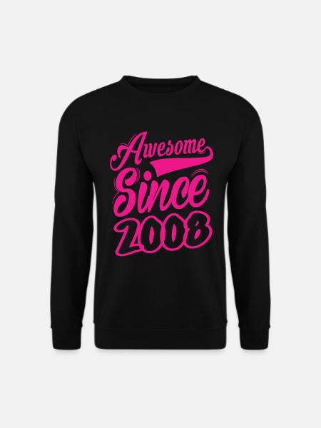 Awesome Since 2008 - Unisex Sweatshirt - black