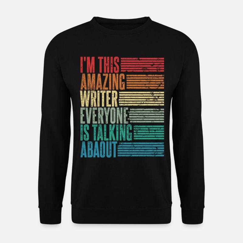 Writer Writer Gift Retro - Unisex Sweatshirt - black