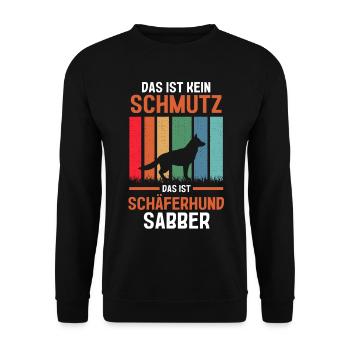 Hund Schäferhund - Unisex Pullover - Schwarz - Vorne - Alina (178cm) & Michal (187cm)