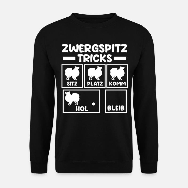Hund Zwergspitz - Unisex Pullover - Schwarz