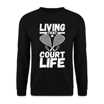 Racquetball Racquetball Player - Unisex Sweatshirt - black - Front - Alina (178cm) & Michal (187cm)