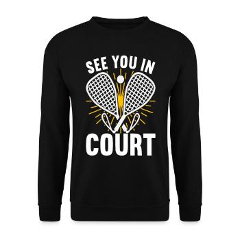 Racquetball Joueur de racquetball - Sweat-shirt Unisexe - noir - Devant - Alina (178cm) & Michal (187cm)