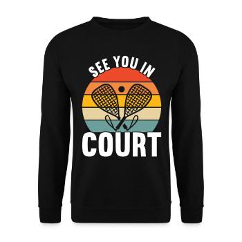 Racquetball Racquetball Player - Unisex Sweatshirt - black - Front - Alina (178cm) & Michal (187cm)
