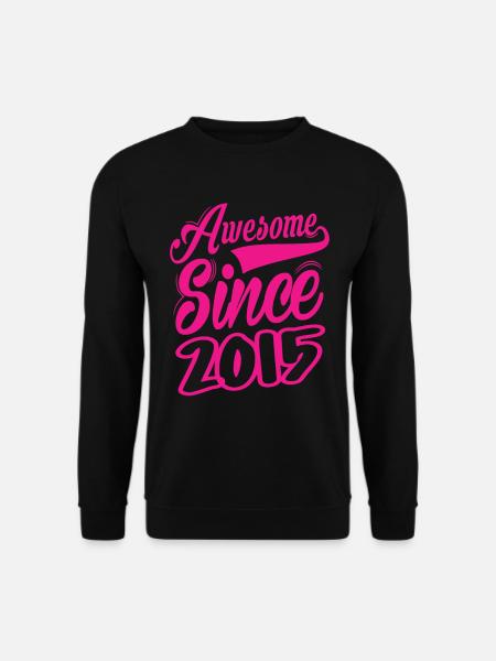 awesome since 2015 - Unisex Sweatshirt - black