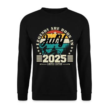 Juillet 2025. Cadeau d'anniversaire juillet 2025. - Sweat-shirt Unisexe - noir - Devant - Alina (178cm) & Michal (187cm)