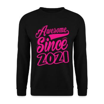 Génial depuis 2021 - Sweat-shirt Unisexe - noir - Devant - Alina (178cm) & Michal (187cm)
