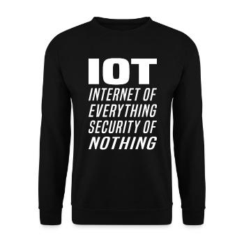 Internet Of Things IOT Programmer Admin IT - Unisex Sweatshirt - black - Front - Alina (178cm) & Michal (187cm)