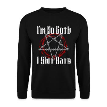 Satan Beelzebub Devil Gothic Pentagram Mystical - Unisex Sweatshirt - black - Front - Alina (178cm) & Michal (187cm)