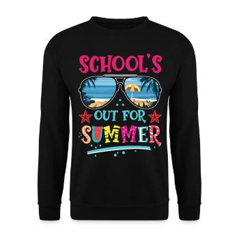 Retro Last Day of School's Out For Summer Teacher - Unisex Sweatshirt - black - Front - Alina (178cm) & Michal (187cm)