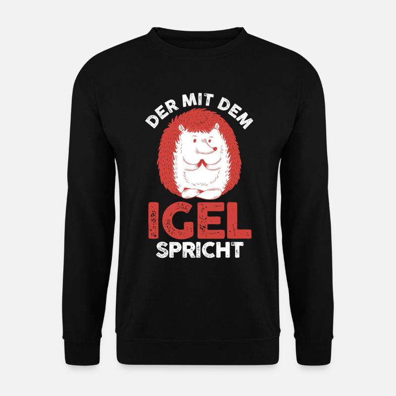 Tiermotiv Igel - Unisex Pullover - Schwarz