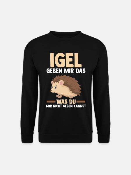 Tiermotiv Igel - Unisex Pullover - Schwarz