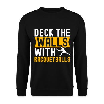 Racquetball Racquetball Player - Unisex Sweatshirt - black - Front - Alina (178cm) & Michal (187cm)