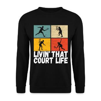 Racquetball Racquetball Player - Unisex Sweatshirt - black - Front - Alina (178cm) & Michal (187cm)