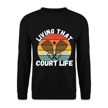 Racquetball Racquetball Player - Unisex Sweatshirt - black - Front - Alina (178cm) & Michal (187cm)