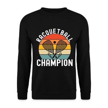 Racquetball Racquetball Player - Unisex Sweatshirt - black - Front - Alina (178cm) & Michal (187cm)
