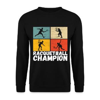 Racquetball Racquetball Player - Unisex Sweatshirt - black - Front - Alina (178cm) & Michal (187cm)