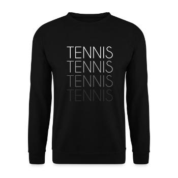 Lettrage tennis - Sweat-shirt Unisexe - noir - Devant - Alina (178cm) & Michal (187cm)