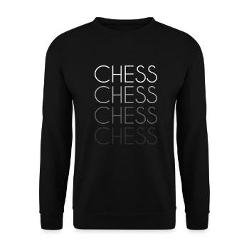 Lettrage d’échecs - Sweat-shirt Unisexe - noir - Devant - Alina (178cm) & Michal (187cm)