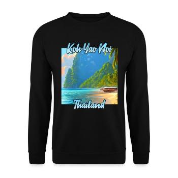 Coucher de soleil à Koh Yao Noi en Thaïlande - Sweat-shirt Unisexe - noir - Devant - Alina (178cm) & Michal (187cm)
