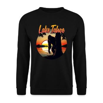 Lake Tahoe Bigfoot - Unisex Sweatshirt - black - Front - Alina (178cm) & Michal (187cm)