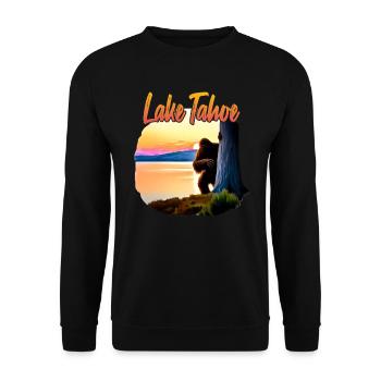Lake Tahoe Bigfoot - Unisex Sweatshirt - black - Front - Alina (178cm) & Michal (187cm)