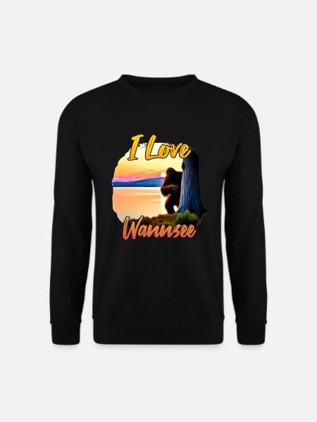 I love Wannsee - Unisex Pullover - Schwarz
