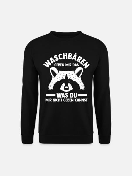 Tiermotiv Waschbär - Unisex Pullover - Schwarz