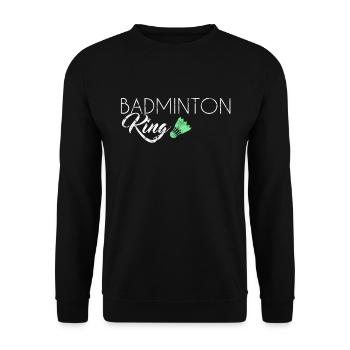 Badminton King - Unisex Pullover - Schwarz - Vorne - Alina (178cm) & Michal (187cm)