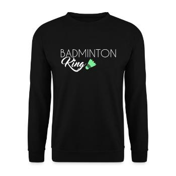Badminton King - Unisex Pullover - Schwarz - Vorne - Alina (178cm) & Michal (187cm)