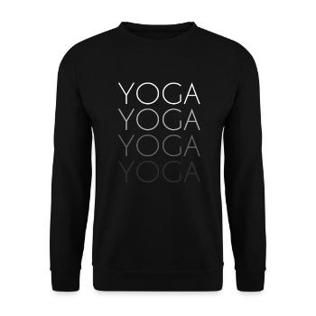 Lettrage yoga - Sweat-shirt Unisexe - noir - Devant - Alina (178cm) & Michal (187cm)