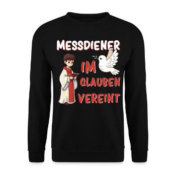 Messdiener Im Glauben Vereint - Unisex Pullover - Schwarz - Vorne - Alina (178cm) & Michal (187cm)